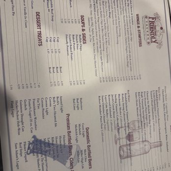 Friendly Tavern - Menu - Pubs Near Me - Zionsville, Indiana