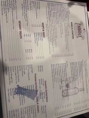 Menu photo 3 Friendly Tavern Zionsville, IN