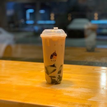 Timeless Tea - Grass Jelly Milk Tea - Desserts Near Me - Seattle, Washington