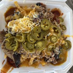 Smokin Joe's BBQ & Grill - Starr Special with Brisket and jalapeño's