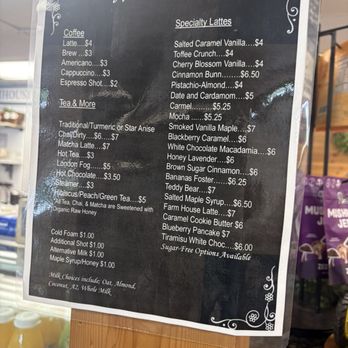 Lazy Dreamer Farm - Menu - Coffee & Tea Near Me - Finleyville, Pennsylvania