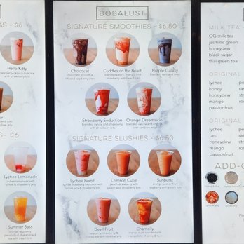 BobaLust - Menu - Bubble Tea Near Me - Seattle, Washington BobaLust - Menu - Bubble Tea Near Me - Seattle, Washington
