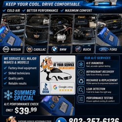 At Your Service Car Care - Let Us Help You Beat The Heat Will Cool Prices!
