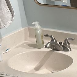 Synergy Granite - BEFORE - aging vanity top.