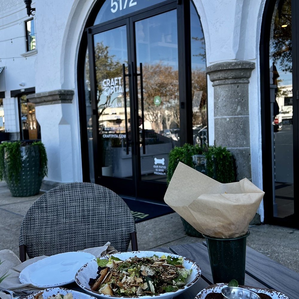 Craft Pita - Beautiful afternoon for H-APP-Y Hour - Mediterranean Near Me - Houston, Texas