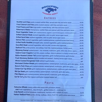 Rockfish Harbor Grill - Menu (December 2021) - Seafood Near Me - Monterey, California Rockfish Harbor Grill - Menu (December 2021) - Seafood Near Me - Monterey, California
