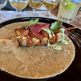Corkfire Kitchen - Tacos & tequila dinner pork belly taco - New American Near Me - Temecula, California