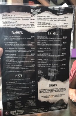 Menu photo 2 Purple Toad Social Tap Peyton, CO Menu photo 2 Purple Toad Social Tap Peyton, CO