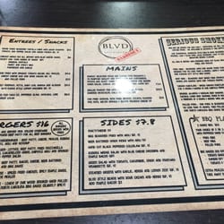 BLVD Restaurant - Menu