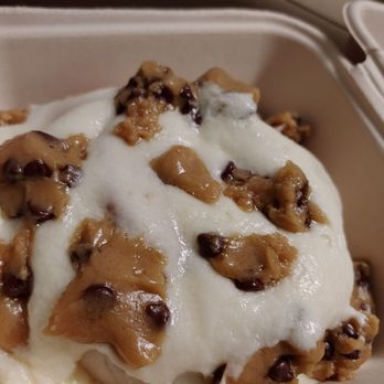 Cinnaholic - Cake batter icing with cookie dough topping. - Bakeries Near Me - Pearland, Texas Cinnaholic - Cake batter icing with cookie dough topping. - Bakeries Near Me - Pearland, Texas