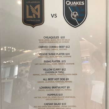 BMO Stadium - Food Menu at Founder's Club - Stadiums & Arenas Near Me - Los Angeles, California