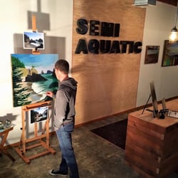 Semi Aquatic - Spencer Reynolds painting at Semi Aquatic.
