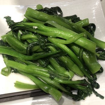Leisure Cafe - Choy sum sauté with garlic sauce - Cantonese Near Me - San Leandro, California