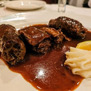 Black Forest Inn - Rouladen. Braised beef around pickle and veggies. Delicious! - German Near Me - Stanhope, New Jersey