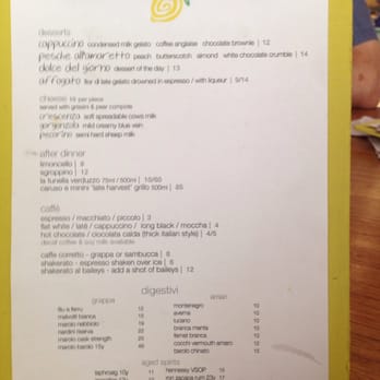 Capriccio Osteria & Bar - Dessert menu - Italian Near Me - Leichhardt, NSW