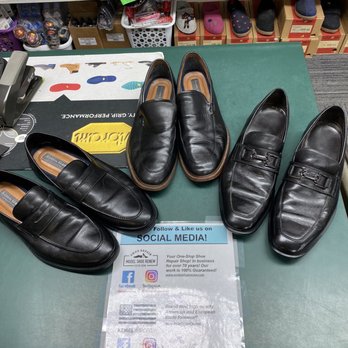 Model Shoe Renew - All of these got the Model Shoe Repair shine and buff and new heels. It's like getting 3 new pairs of shoes!! - Shoe Repair Near Me - Berkeley, California Model Shoe Renew - All of these got the Model Shoe Repair shine and buff and new heels. It's like getting 3 new pairs of shoes!! - Shoe Repair Near Me - Berkeley, California