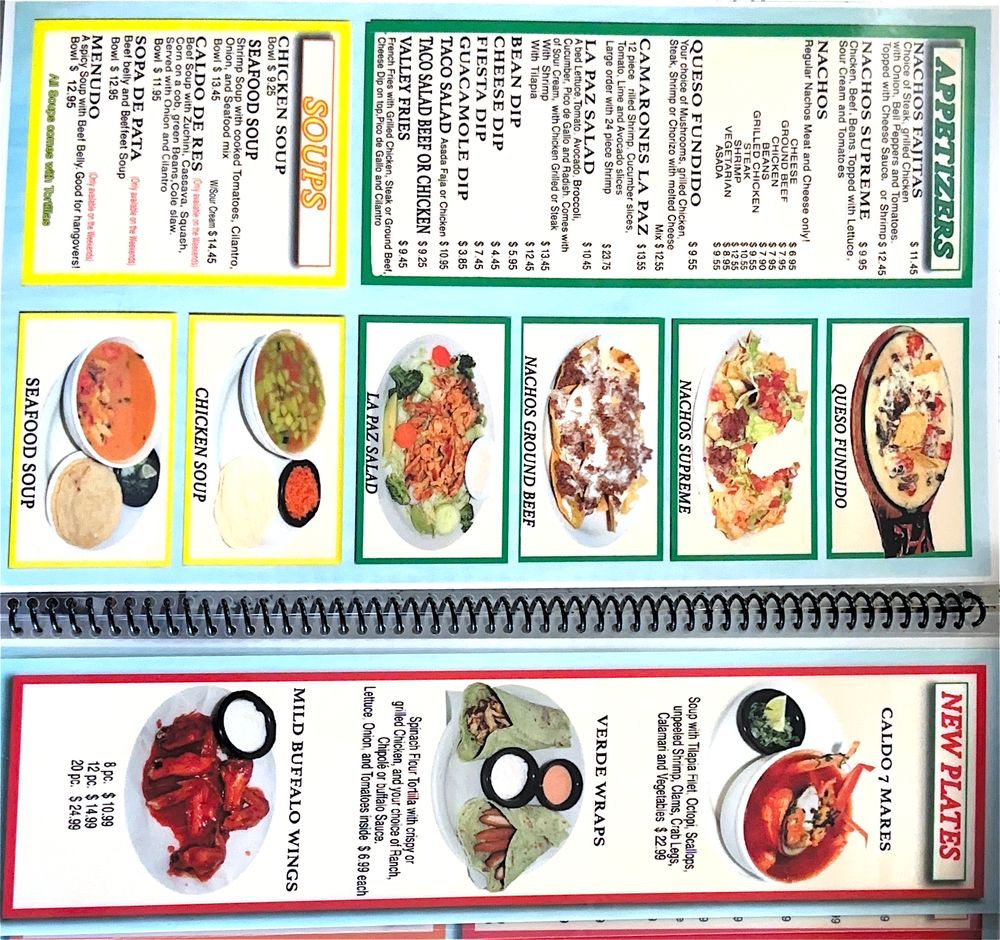 Food from La Paz Grocery and Restaurant