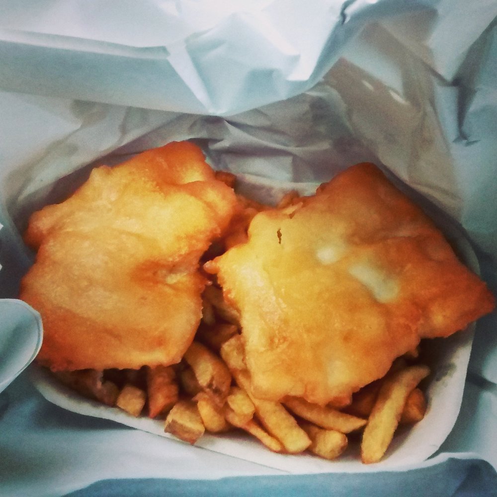 Halibut fish and chips Halibut fish and chips