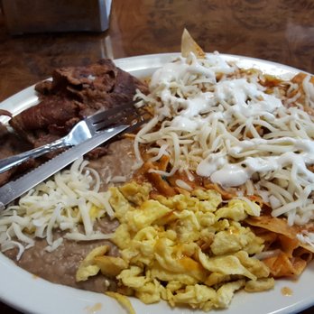 Senor Taco - Chilaquiles with steak, eggs and red sauce. Excellent breakfast!!!!! - Mexican Near Me - Santa Maria, California Senor Taco - Chilaquiles with steak, eggs and red sauce. Excellent breakfast!!!!! - Mexican Near Me - Santa Maria, California