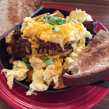Barnaby's Cafe - Pulled pork and eggs, very tasty and big portions - American Near Me - Houston, Texas