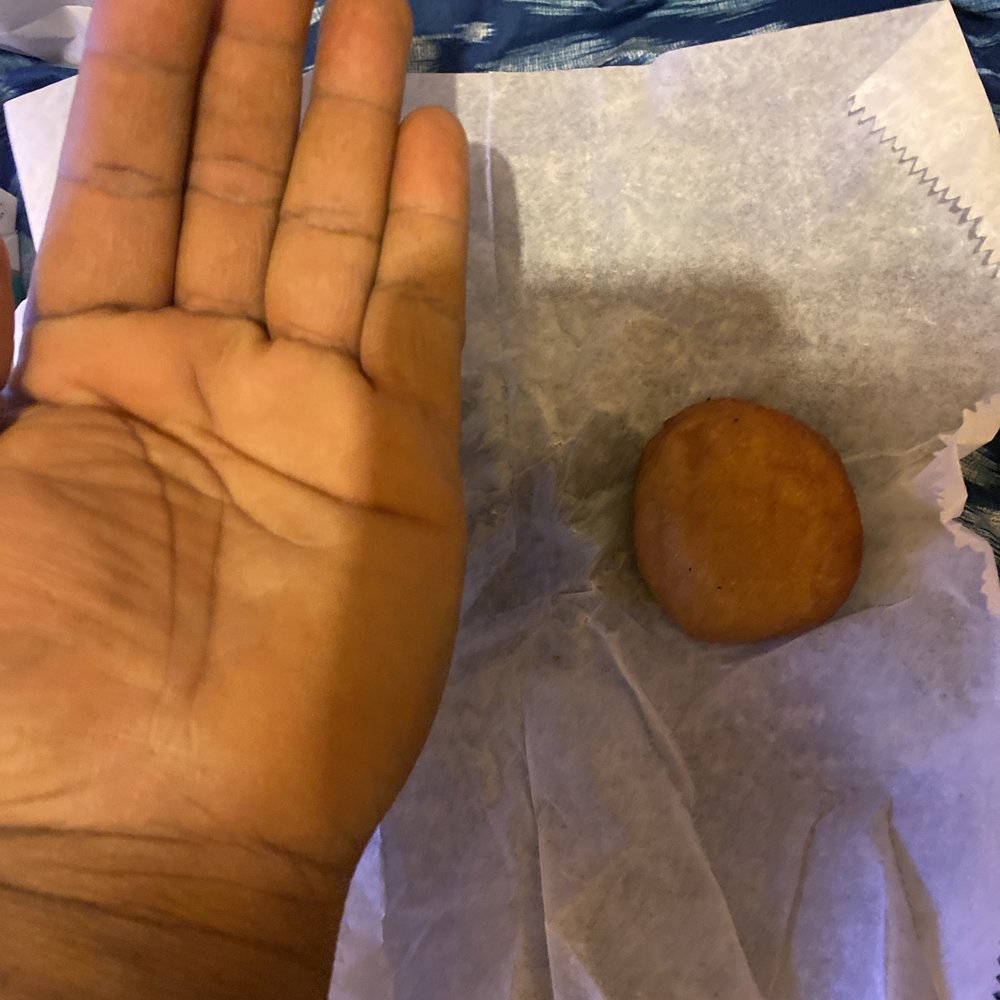 BBQ Central - What is this? I used my hand for a size comparison, and they said it's a fried biscuit. Smh - Barbeque Near Me - Detroit, Michigan BBQ Central - What is this? I used my hand for a size comparison, and they said it's a fried biscuit. Smh - Barbeque Near Me - Detroit, Michigan