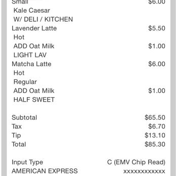Olive & Thyme - Over charged receipt - Sandwiches Near Me - Toluca Lake, California Olive & Thyme - Over charged receipt - Sandwiches Near Me - Toluca Lake, California