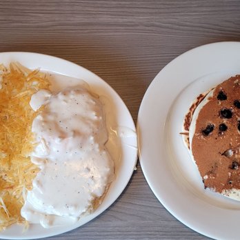 Pacific Southern - Biscuits and gravy and blueberry pancakes!! - Southern Near Me - Tacoma, Washington