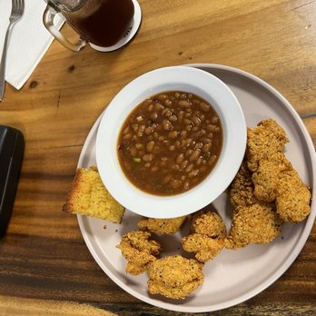 Southern Love - Combo plate...fried shrimp, fried catfish, cornbread and baked beans!! Yummy!!! - Southern Near Me - Honolulu, Hawaii Southern Love - Combo plate...fried shrimp, fried catfish, cornbread and baked beans!! Yummy!!! - Southern Near Me - Honolulu, Hawaii