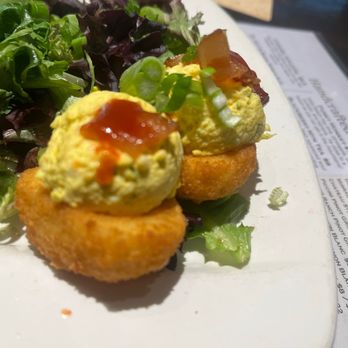 Local Goat - Deep Fried Deviled Eggs - New American Near Me - Pigeon Forge, Tennessee
