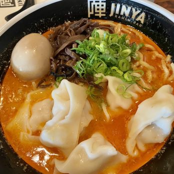 JINYA Ramen Bar - Reston - Shrimp wonton ramen with added seasoned egg - Tapas/Small Plates Near Me - Reston, Virginia JINYA Ramen Bar - Reston - Shrimp wonton ramen with added seasoned egg - Tapas/Small Plates Near Me - Reston, Virginia