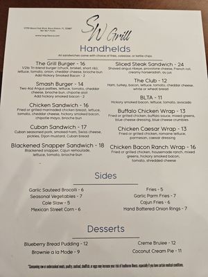 Menu photo 1 SW Grill Boca Raton, FL Menu photo 1 SW Grill Boca Raton, FL