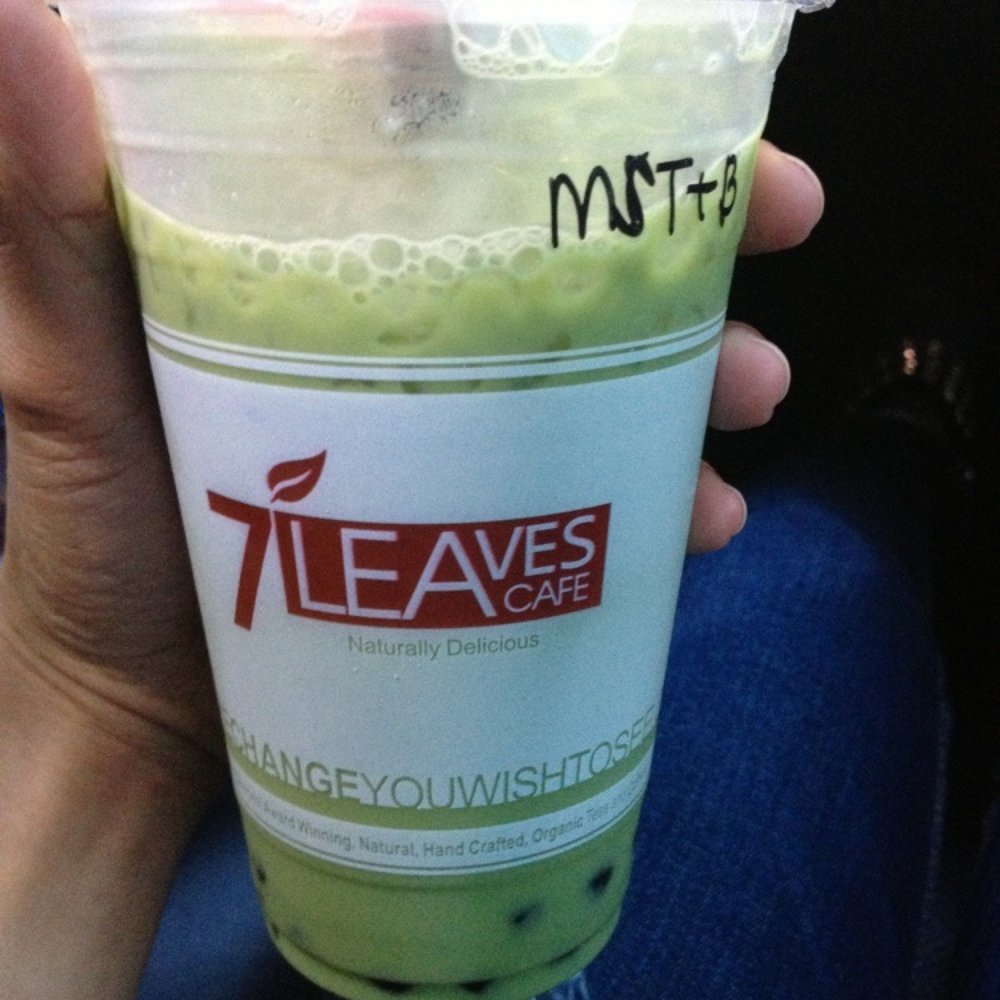 7 Leaves Cafe - Matcha soy with boba & grass jelly. - Coffee & Tea Near Me - Cypress, California