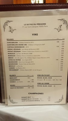 Menu photo 4 Le Bistro du Périgord Paris, 75 Menu photo 4 Le Bistro du Périgord Paris, 75