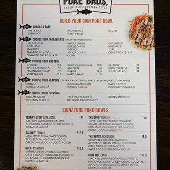 Poke Bros - Menu - Poke Near Me - Memphis, Tennessee