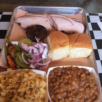 407 BBQ - One meat plate with two sides. $13 - Barbeque Near Me - Argyle, Texas