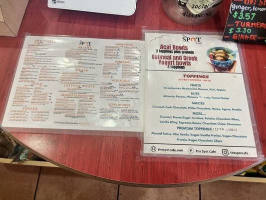 Menu photo 1 The Spot Claremont, CA Menu photo 1 The Spot Claremont, CA