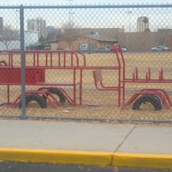 Encanto School - Playground equipment is fun. #firetruck
