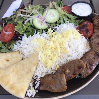Luna Grill Santa Barbara - Halal lamb kabob plate - Greek Near Me - Santa Barbara, California