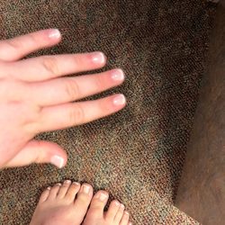 H2K Nail Spa - Gel French Tip on nails & Regular French Tip on toes