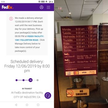 FedEx - They told me to pick up my package from the FedEx facility after closing hours. - Couriers & Delivery Services Near Me - Memphis, Tennessee FedEx - They told me to pick up my package from the FedEx facility after closing hours. - Couriers & Delivery Services Near Me - Memphis, Tennessee