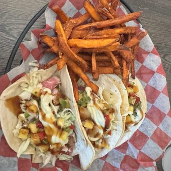 Twisted Shrimp - Tacos & Sweet potato fries - Seafood Near Me - Islamorada, Florida Twisted Shrimp - Tacos & Sweet potato fries - Seafood Near Me - Islamorada, Florida