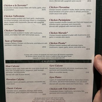 Sorrento's - Menu 7/28/24 - Italian Near Me - Anchorage, Alaska