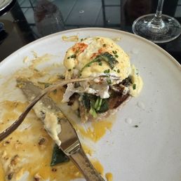 Crab cake Benedict Crab cake Benedict