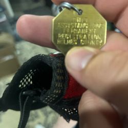 LA Palma Mexican Restaurant - Photo of the service dog's county issued License he claimed could be ordered on the internet.