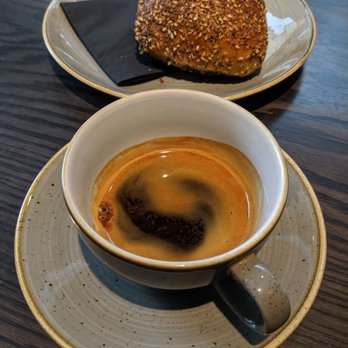 Ole & Steen - double espresso + salt n pepper roll - Cafes Near Me - London, XGL Ole & Steen - double espresso + salt n pepper roll - Cafes Near Me - London, XGL
