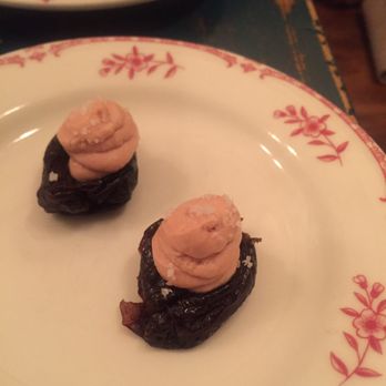 Lucia - Prune topped with fois gras - Italian Near Me - Dallas, Texas Lucia - Prune topped with fois gras - Italian Near Me - Dallas, Texas