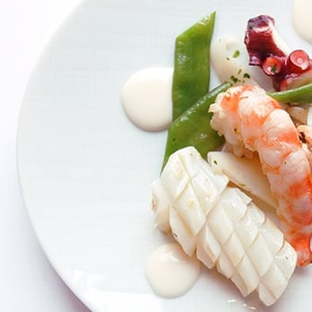 Veritas - Insalata di mare con maionese al pecorino - Mediterranean Near Me - Naples, NA Veritas - Insalata di mare con maionese al pecorino - Mediterranean Near Me - Naples, NA
