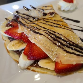Vanilla Espresso French Café - Banana and strawberry Nutella crepe. I see someone took my picture from Google to upload onto here, so here it is in its original glory! - Breakfast & Brunch Near Me - Miami Lakes, Florida Vanilla Espresso French Café - Banana and strawberry Nutella crepe. I see someone took my picture from Google to upload onto here, so here it is in its original glory! - Breakfast & Brunch Near Me - Miami Lakes, Florida