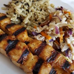 ALDI - Chicken skewers - I really like the new Aldi marinated chicken skewers. Closer view.