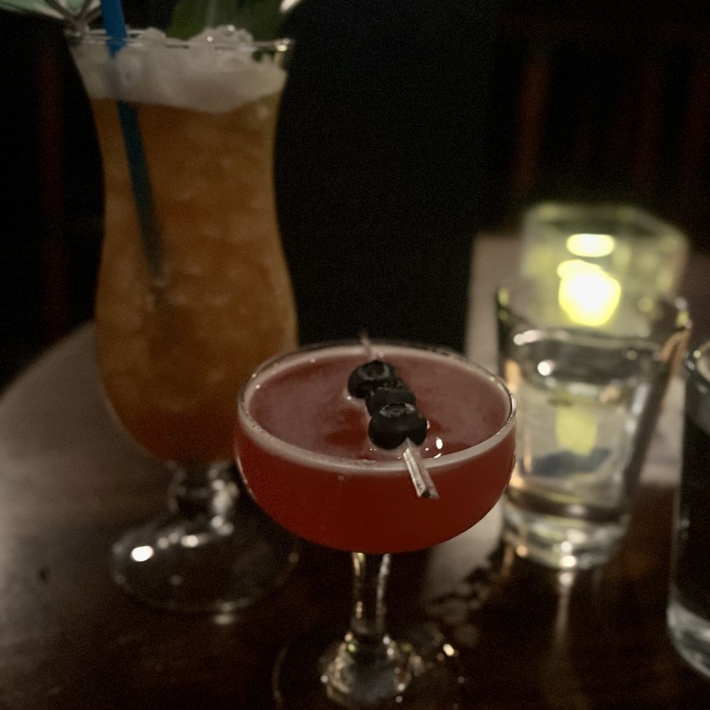 Rum runner and blueberry gimlet Rum runner and blueberry gimlet